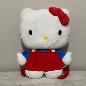Hello Kitty Plush Toy Backpack - Red and Blue Outfit